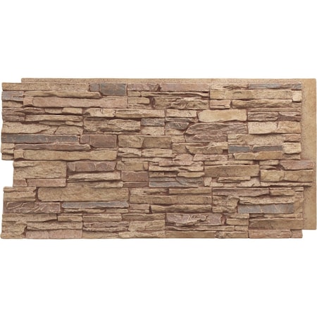 Ekena Millwork Canyon Ridge Stacked Stone, StoneWall Faux Stone Siding Panel PNU24X48CNFB